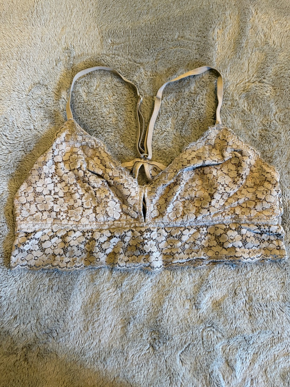 aerie Bralette in Grey Lace